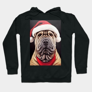 Sharpei Santa Hoodie